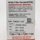 Throat Aid Tablets Bakson - The Homoeopathy Store