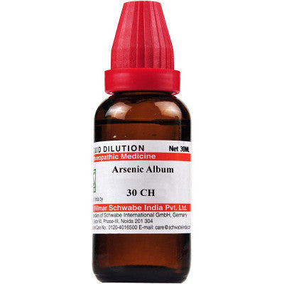 Arsenic album 30CH 30 ml Schwabe India - The Homoeopathy Store