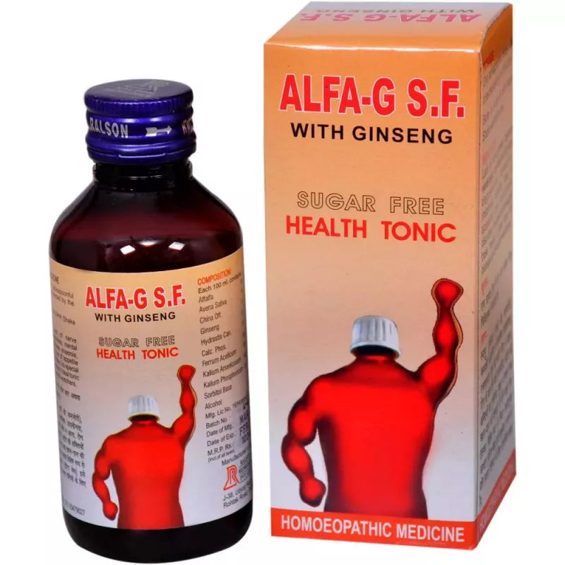 Ralson Alfa-G S.F. With Ginseng Health Tonic 115ml - Ralson Remedies- The Homoeopathy Store