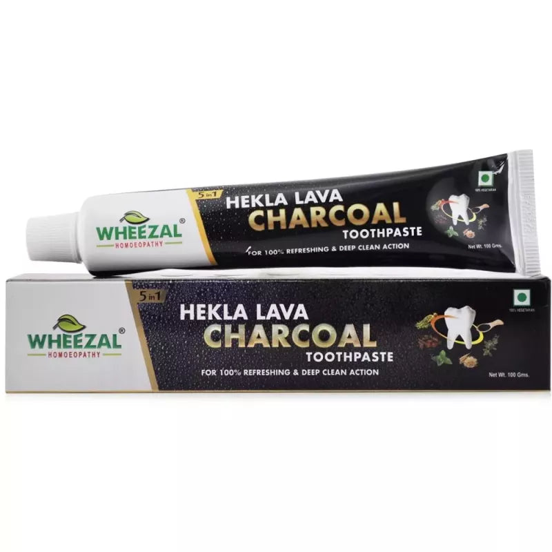 Wheezal Hekla Lava Charcoal Toothpaste - Wheezal- The Homoeopathy Store