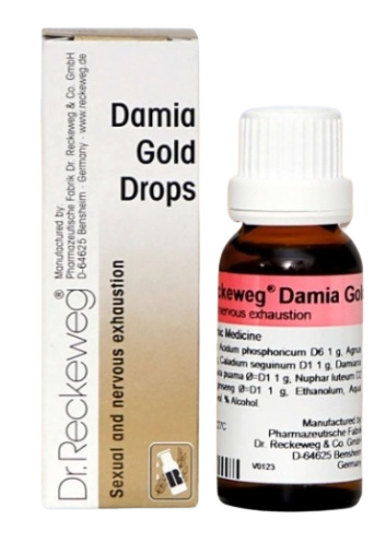 Dr Reckeweg Damia Gold Drops (22ml) - Dr. Reckeweg- The Homoeopathy Store