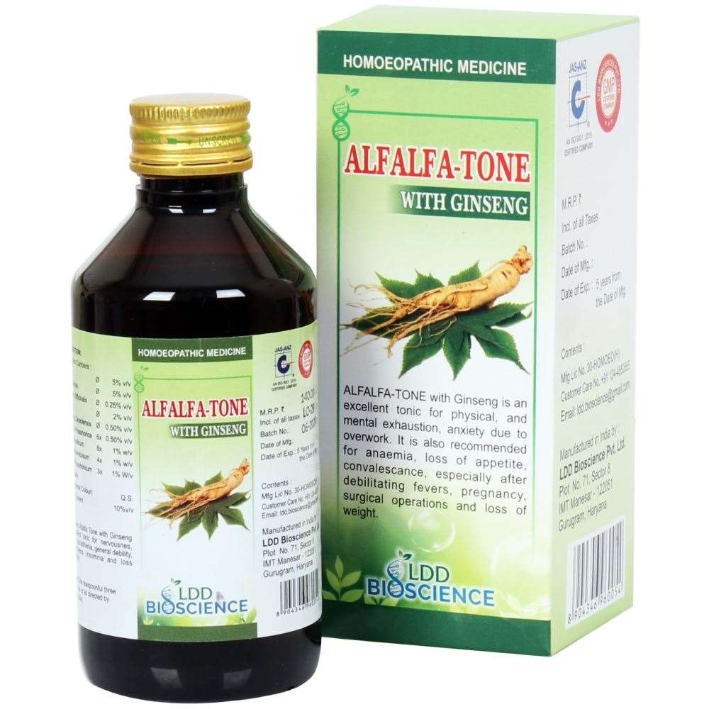 Alfalfa Tone With Ginseng (180ml) LDD Bioscience - LDD Bioscience- The Homoeopathy Store