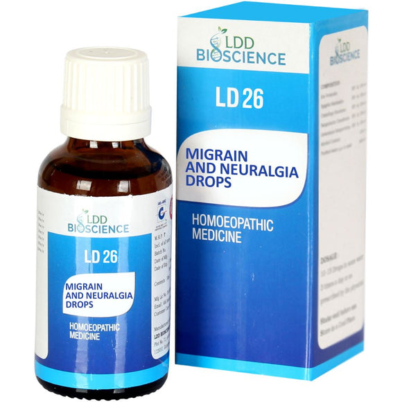 LD 26 Migrain and Neuralgia Drop LDD Bioscience - The Homoeopathy Store
