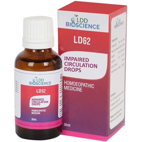 LD 62 Impaired Circulation Drop LDD Bioscience - The Homoeopathy Store