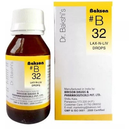 Bakson B32 (Lax-N-Liv Drops) - The Homoeopathy Store