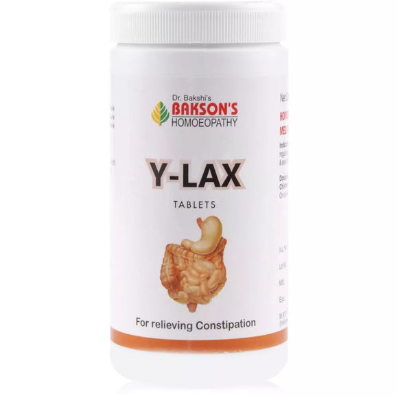 Bakson Y lax Tabs (200Tablets) - The Homoeopathy Store