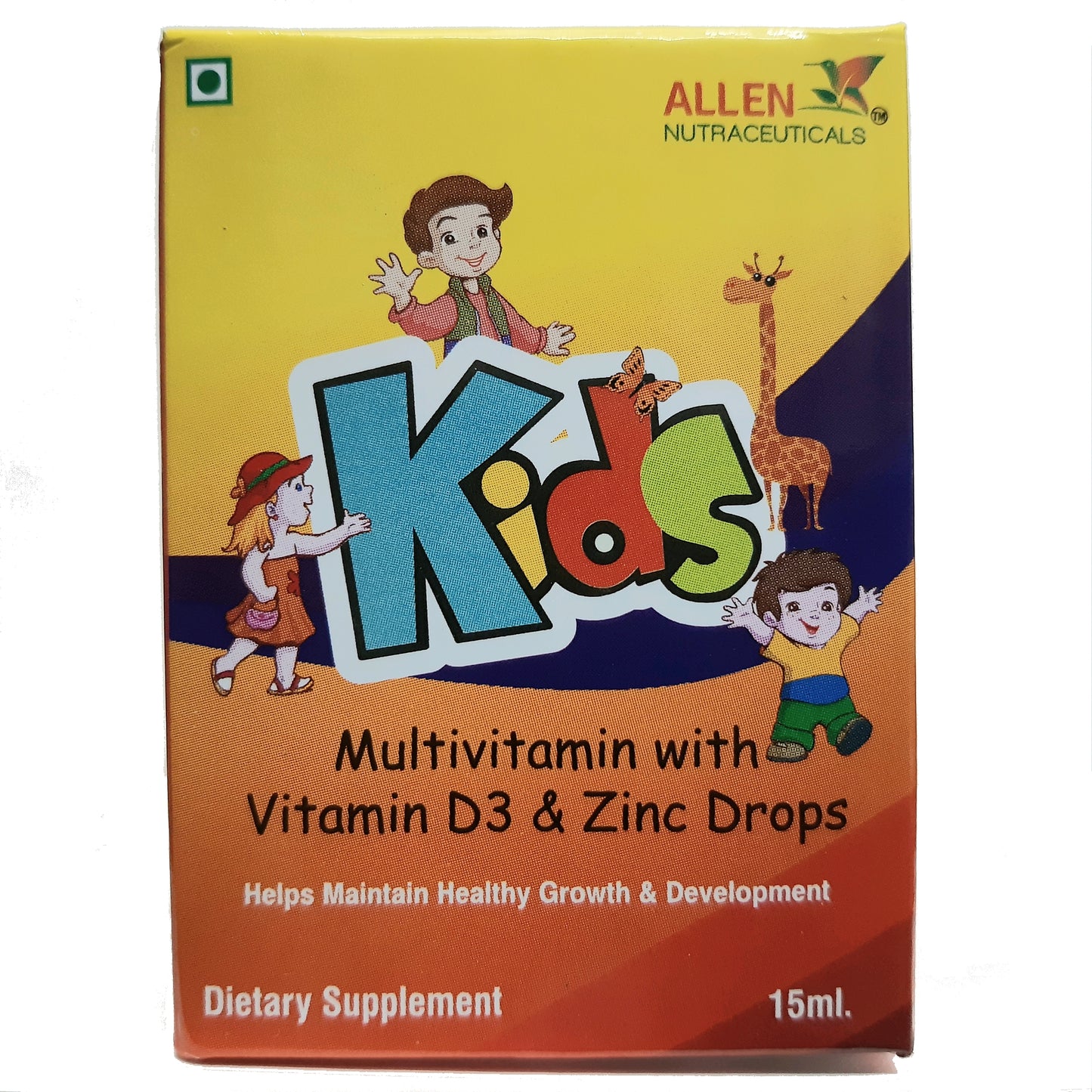 Kids multivitamin with D3 & Zinc Drops 15 ml - Allen- The Homoeopathy Store