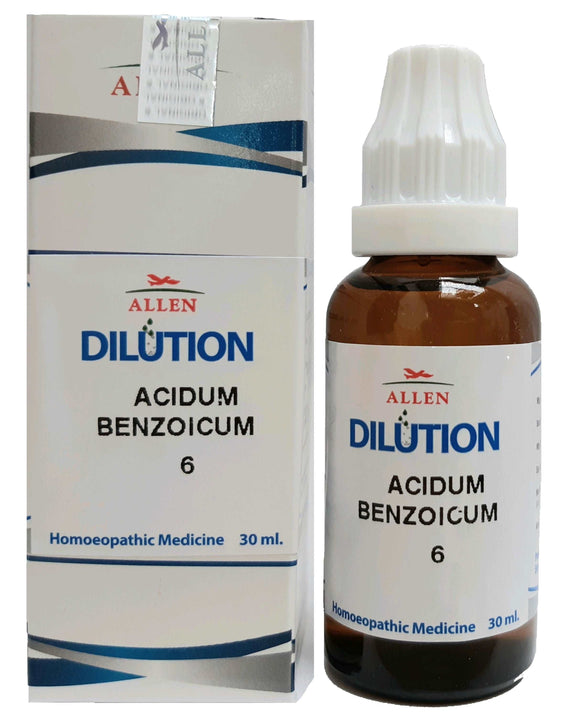 Acid benzoic 6CH 30 ml - The Homoeopathy Store