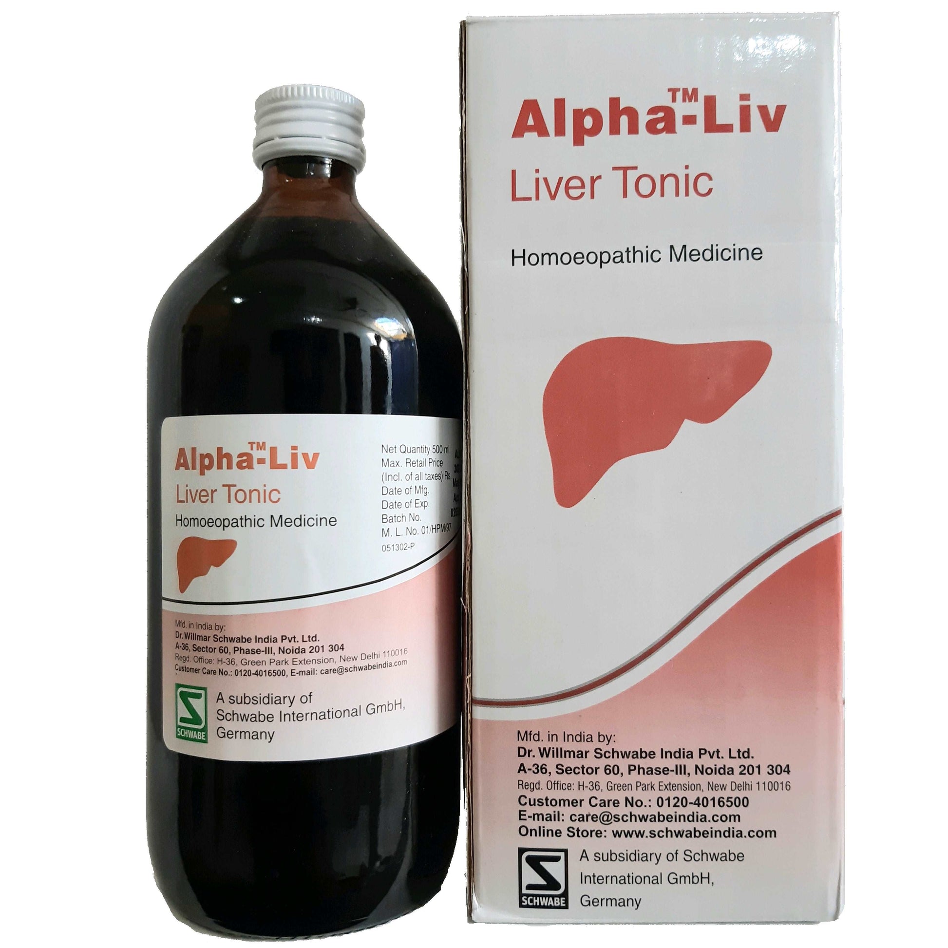 Alpha Liv Syrup 500 ml - Dr. Willmar Schwabe India- The Homoeopathy Store