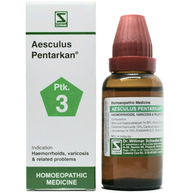 Aesculus Pentarkan - Dr. Willmar Schwabe India- The Homoeopathy Store