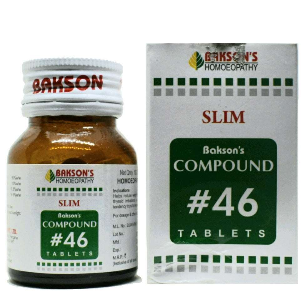 Bakson Compound 46 Slim Tablets - Bakson- The Homoeopathy Store