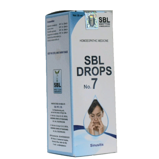 SBL Drops No.7 Sinusitis - SBL- The Homoeopathy Store