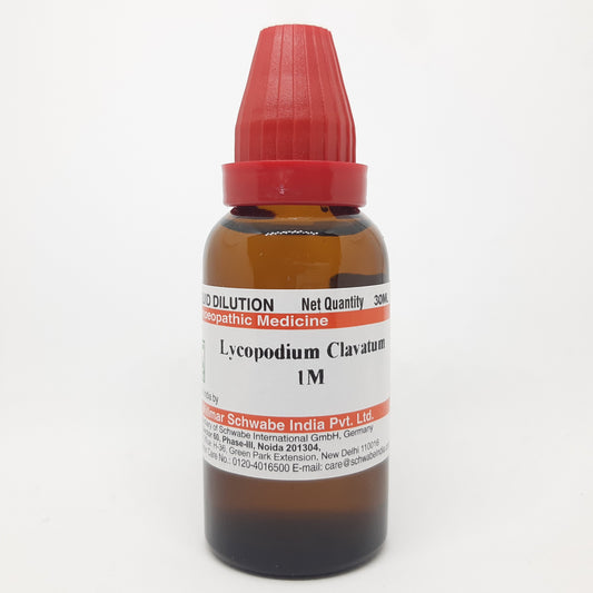 Lycopodium clavatum 1M 30 ml WSI - Dr. Willmar Schwabe India- The Homoeopathy Store