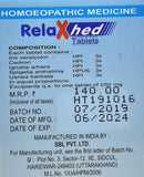 Relaxhed tablets SBL - The Homoeopathy Store