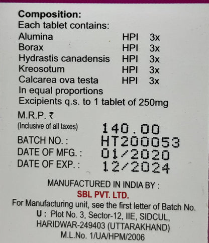 Pelvorin Tablets SBL - SBL- The Homoeopathy Store