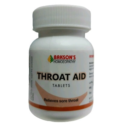 Throat Aid tabs Bakson - Bakson- The Homoeopathy Store