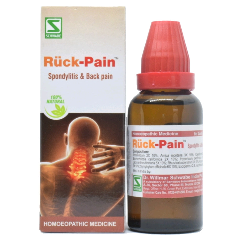 Ruck-Pain Drops Schwabe - Dr. Willmar Schwabe India- The Homoeopathy Store