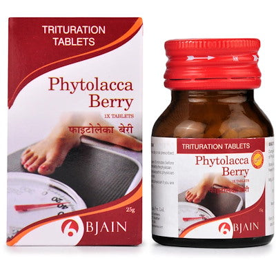 Phytolacca berry 1x tabs Bjain - Bjain- The Homoeopathy Store