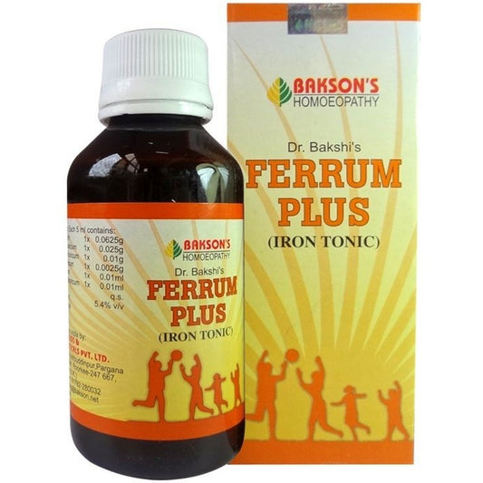 Ferrum Plus syrup Bakson - Bakson- The Homoeopathy Store