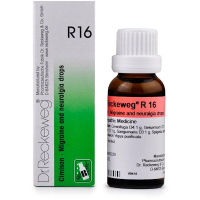 Dr. Reckeweg R 16 Migraine and Neuralgia Drop - Dr. Reckeweg- The Homoeopathy Store