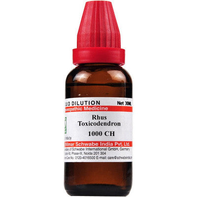 Rhus toxicodendron 1M 30 ml Schwabe - Dr. Willmar Schwabe India- The Homoeopathy Store