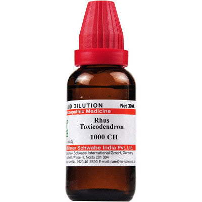 Rhus toxicodendron 1M 30 ml Schwabe - The Homoeopathy Store