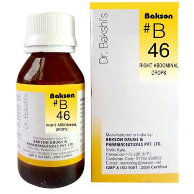 Bakson B 46 drop Right Abdominal drop - Bakson- The Homoeopathy Store