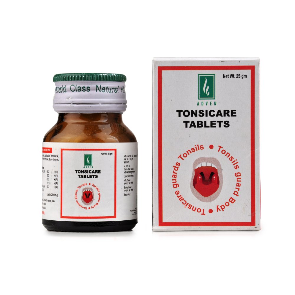 Tonsicare Tablets Adven - Adven- The Homoeopathy Store