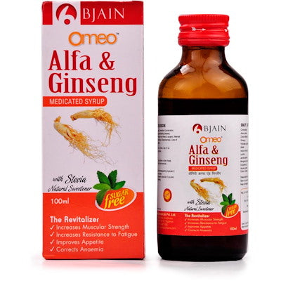 Omeo alfa & ginseng syrup SF - Bjain- The Homoeopathy Store