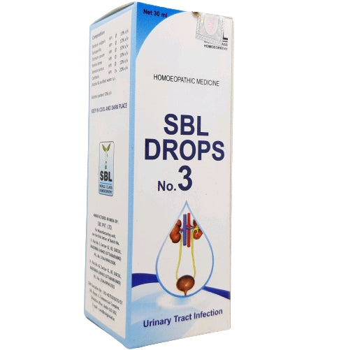 SBL Drops No.3 UTI - SBL- The Homoeopathy Store