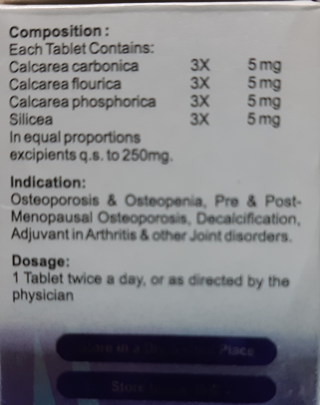 Osteo Strong Tablets Bhargava (25g) - The Homoeopathy Store