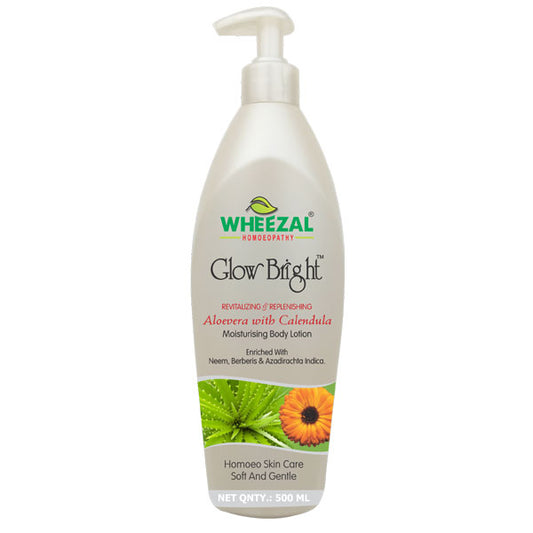 Wheezal Glow Bright Moisturising Body Lotion( 100ml) - Wheezal- The Homoeopathy Store