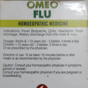 Omeo Flu tablets Bjain 25 gram - Bjain- The Homoeopathy Store