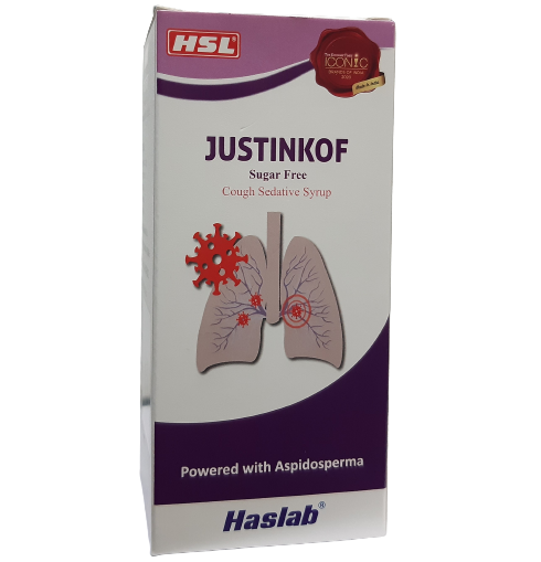 Justinkof Sugar Free Cough Sedative Syrup Haslab - HSL Haslab- The Homoeopathy Store