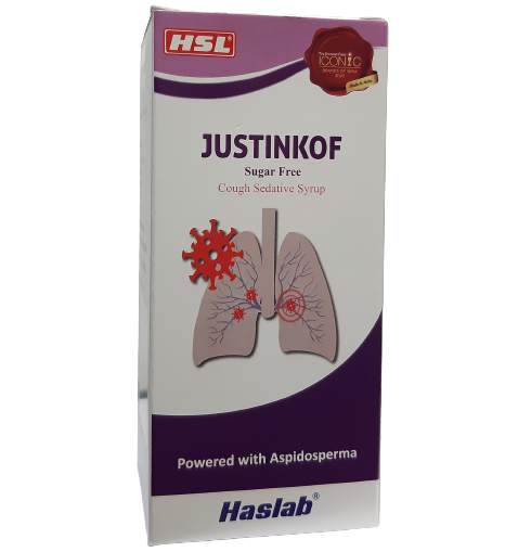 Justinkof Sugar Free Cough Sedative Syrup Haslab - The Homoeopathy Store